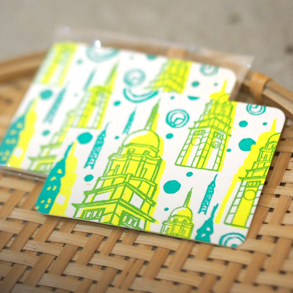 Journal de Chic - Letterpress Card (Clock Tower 鐘樓 - 5pcs)