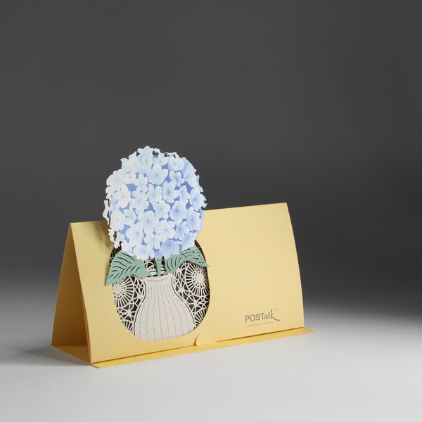 POSTalk Pop-Up Greeting Card - Hydrangea