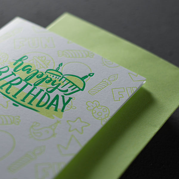 Letterpress Card (Happy Birthday)