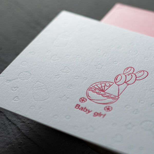 Letterpress Card (Baby Girl)