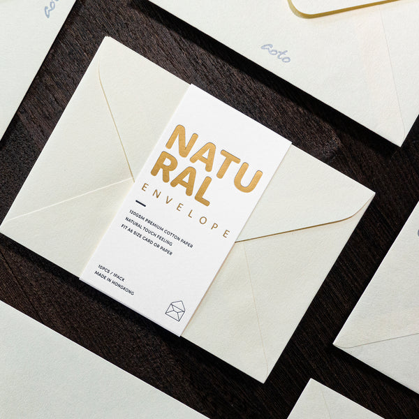 Letterpress A6 Envelope (10pcs - Natural White)