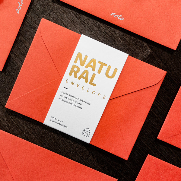 Letterpress A6 Envelope (10pcs - Orange)