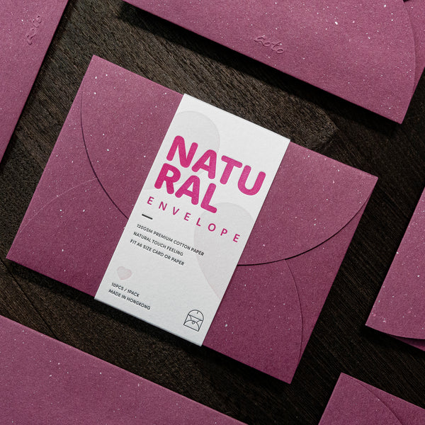 Letterpress Heart-shaped A6 Envelope (10pcs - Rose Red)