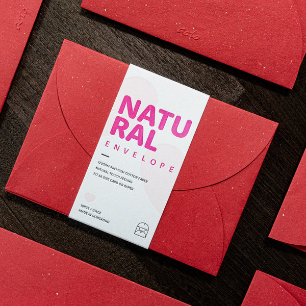 Letterpress Heart-shaped A6 Envelope (10pcs - Red)