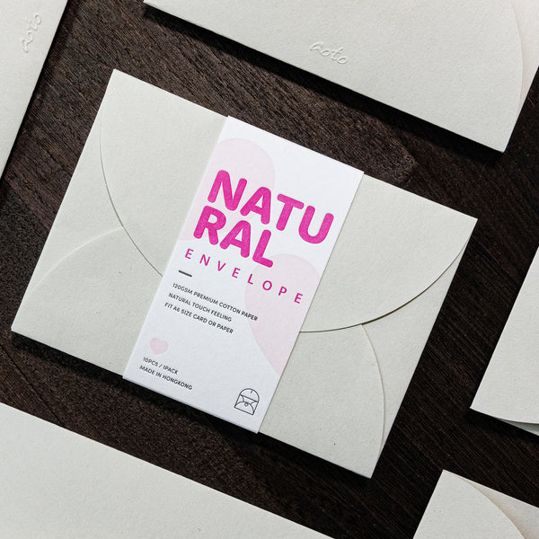 Letterpress Heart-shaped A6 Envelope (10pcs - Grey)