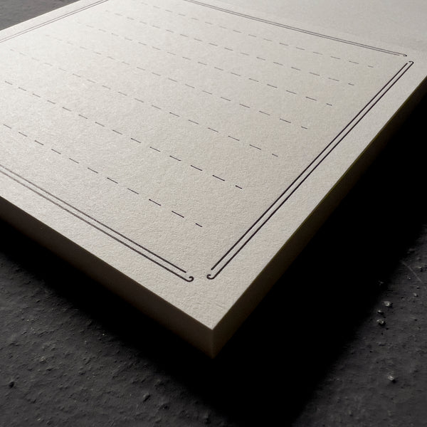 Letterpress Notepad (50 sheets - Natural White)