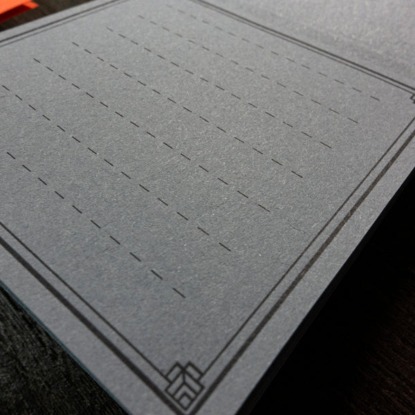 Letterpress Notepad (50 sheets - Grey)