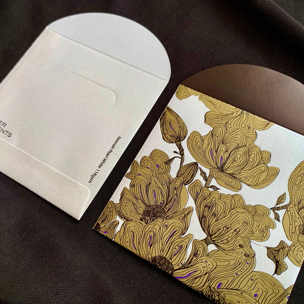 The Flowery Illustration – Red Packet - White (8pcs) - LAST CHANCE TO BUY