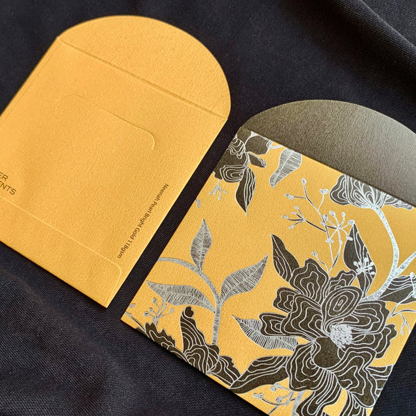 The Flowery Illustration – Red Packet - Bright Gold (8pcs) - LAST CHANCE TO BUY