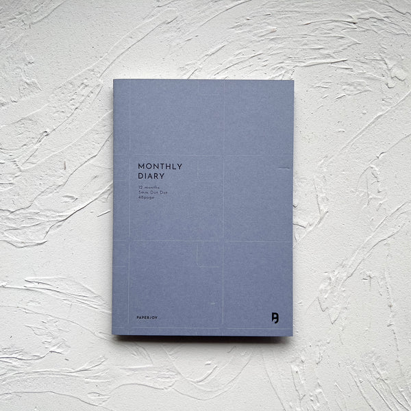 PaperJoy Letterpress A5 Monthly Diary (48 pages - Purple)