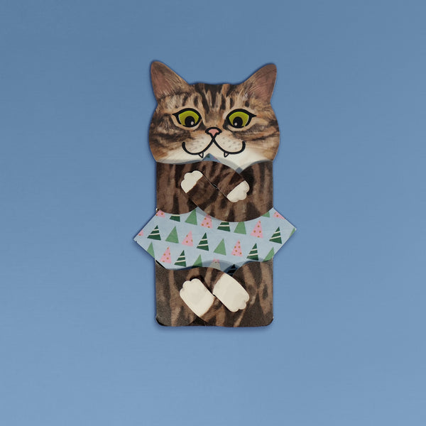 Meowmentos PawMark Card - Mackerel Tabby Cat (Blue Card) #2