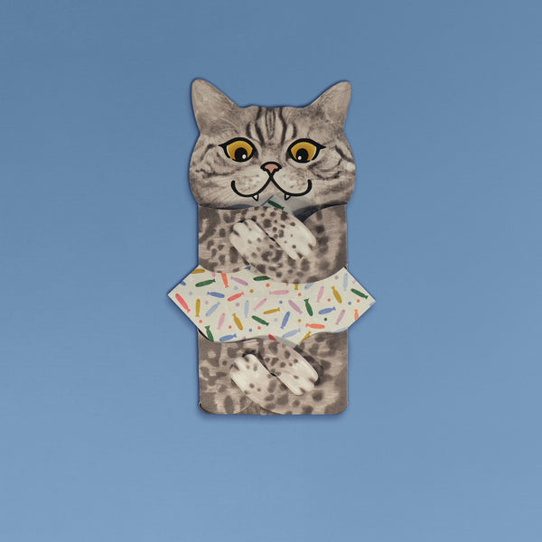 Meowmentos PawMark Card - Spotted Tabby Cat (White Card) #7