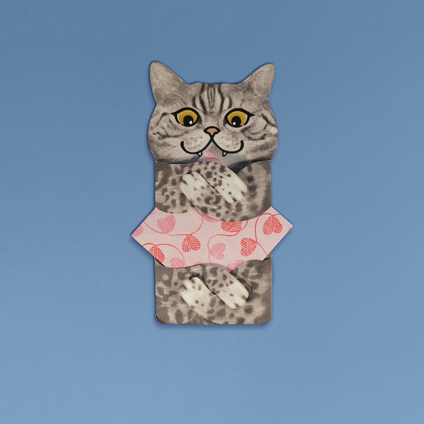 Meowmentos PawMark Card - Spotted Tabby Cat (Pink Card) #8