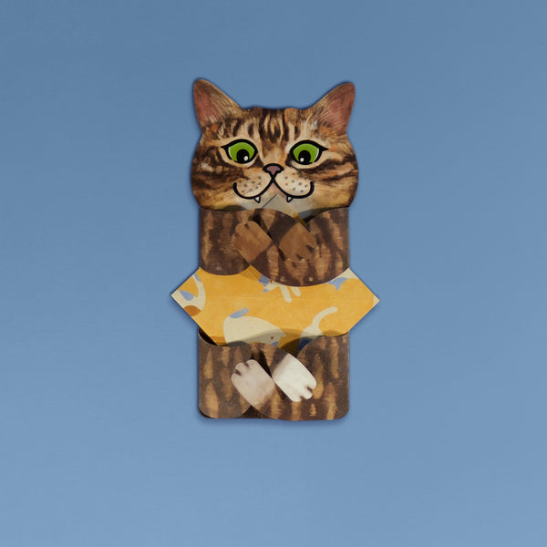 Meowmentos PawMark Card - Ticked Tabby Cat (Yellow Card) #13