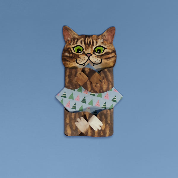Meowmentos PawMark Card - Ticked Tabby Cat (Blue Card) #14