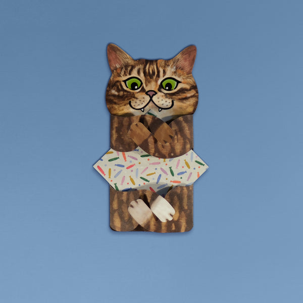 Meowmentos PawMark Card - Ticked Tabby Cat (White Card) #15