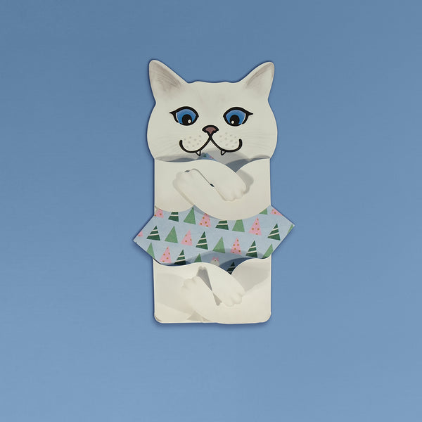 Meowmentos PawMark Card - White Cat (Blue Card) #22