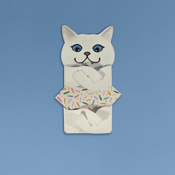 Meowmentos PawMark Card - White Cat (White Card) #23