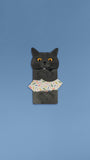 Meowmentos PawMark Card - Black Cat (White Card) #19