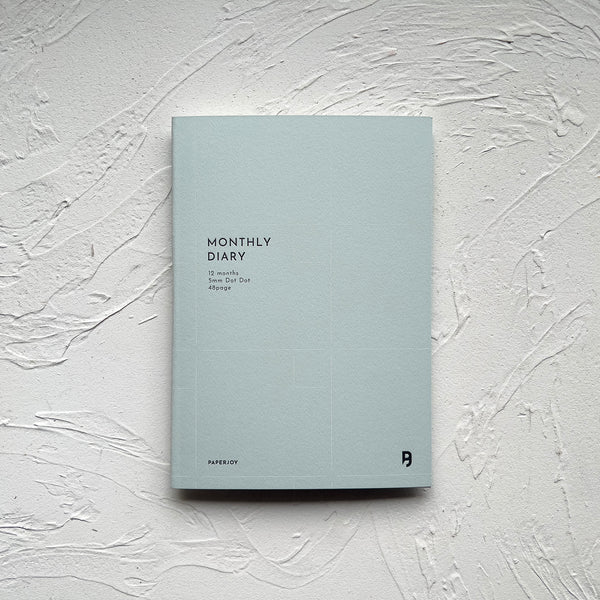 PaperJoy Letterpress A5 Monthly Diary (48 pages - Green)