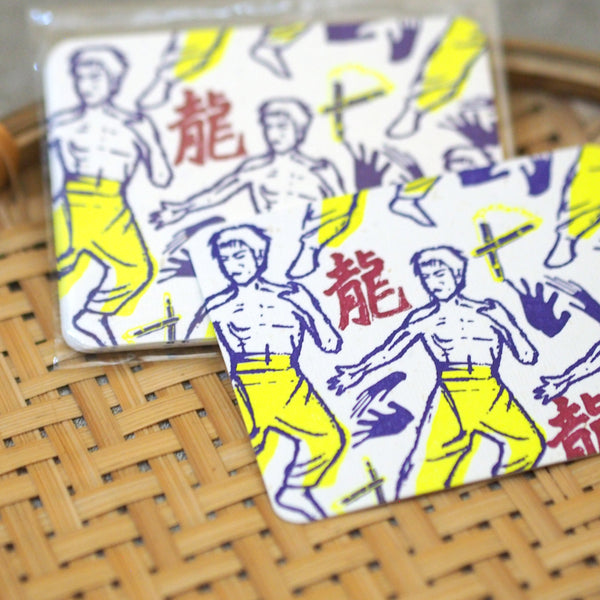 Journal de Chic - Letterpress Card (Bruce Lee 李小龍 - 5pcs)