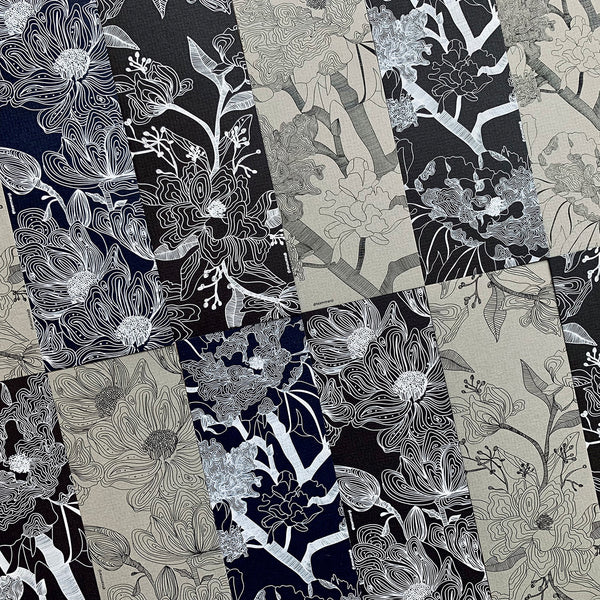 The Flowery Illustration – Bookmark (Wealth) 4 patterns/Pack