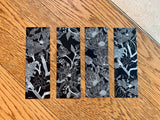 The Flowery Illustration – Bookmark (Black) 4 patterns/Pack