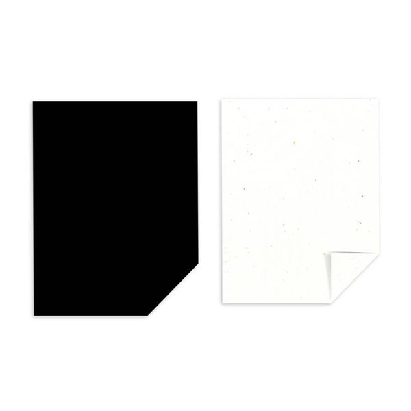 Astrobrights A4 Coloured Paper (Eclipse Black™ & Stardust White™)