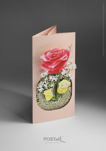 POSTalk Pop-Up Greeting Card - Rose