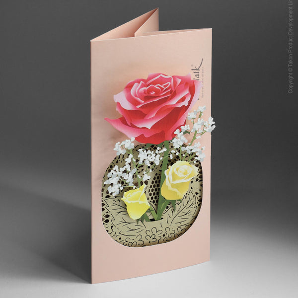 POSTalk Pop-Up Greeting Card - Rose