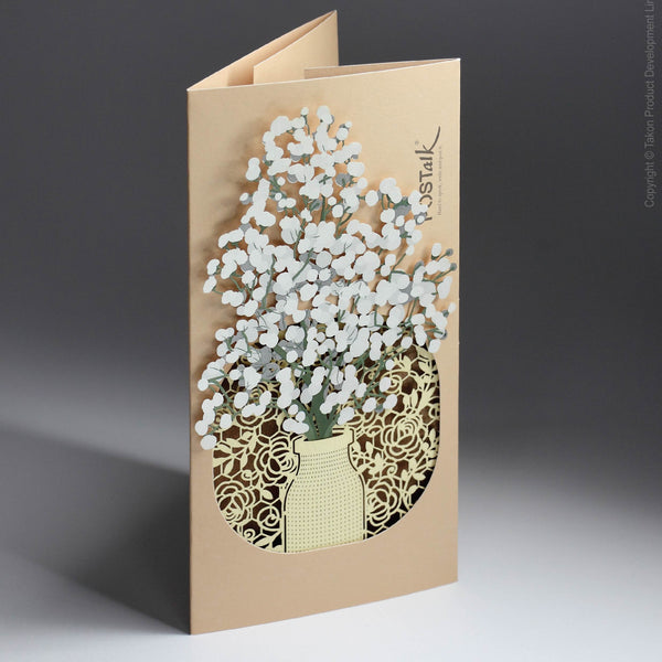 POSTalk Pop-Up Greeting Card - Gypsophila