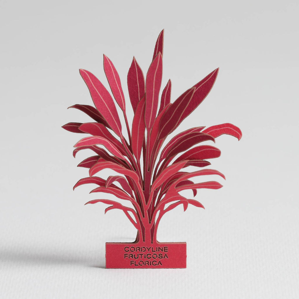 FingerART Desktop Plant Sticker - Cordyline Fruticosa Florica