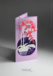 POSTalk Pop-Up Greeting Card - Orchid