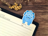 Letterpress Little Monster Bookmark (Blue)