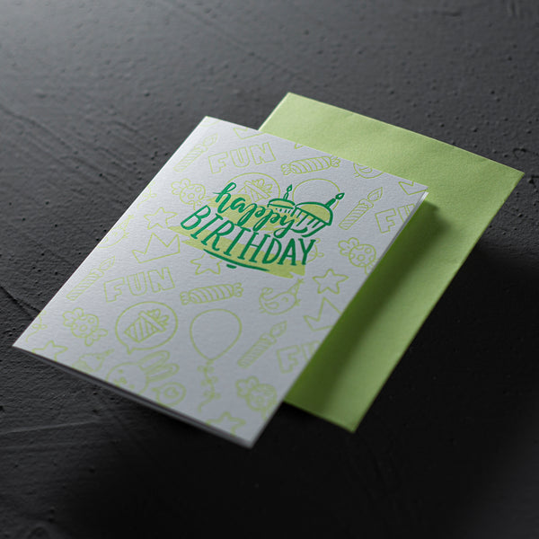 Letterpress Card (Happy Birthday)
