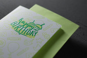 Letterpress Card (Happy Birthday)