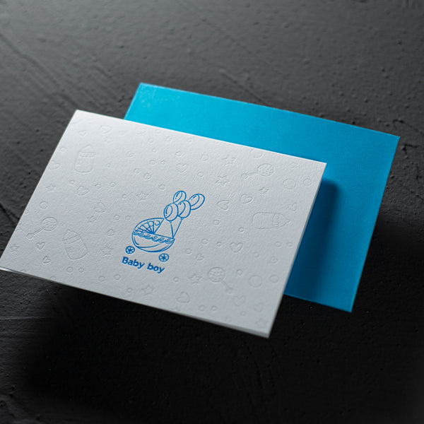 Letterpress Card (Baby Boy)