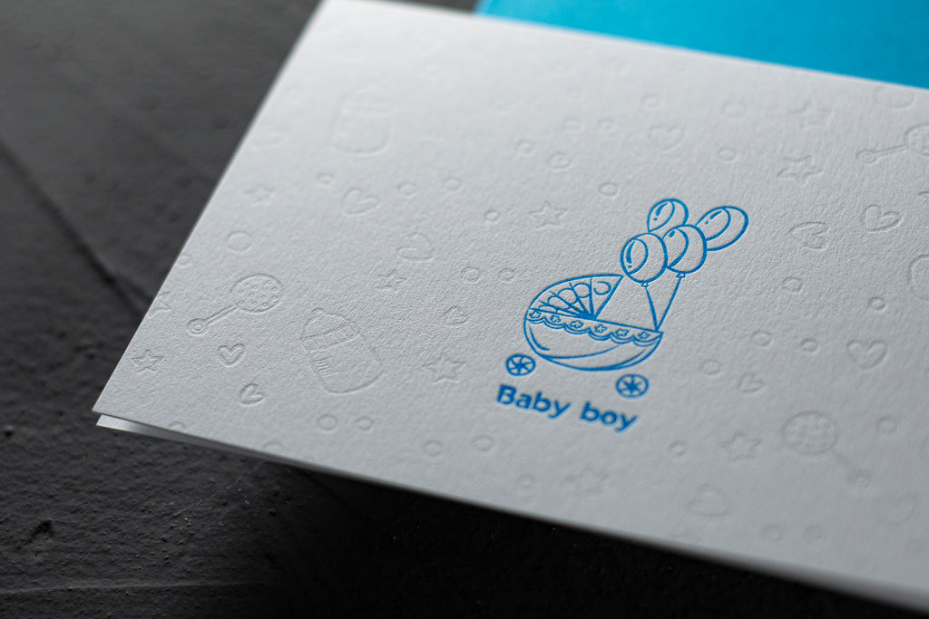 Letterpress Card (Baby Boy)