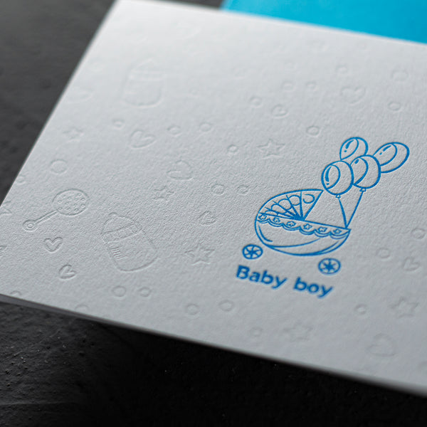 Letterpress Card (Baby Boy)