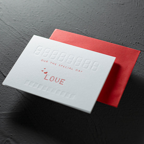 Letterpress Card - Our Anniversary (self fill date and name)