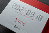 Letterpress Card - Our Anniversary (self fill date and name)