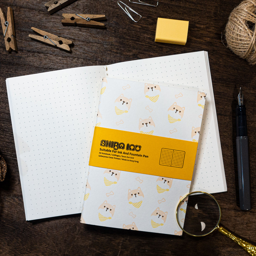 Letterpress A6 Notebook (120 pages - Dog)