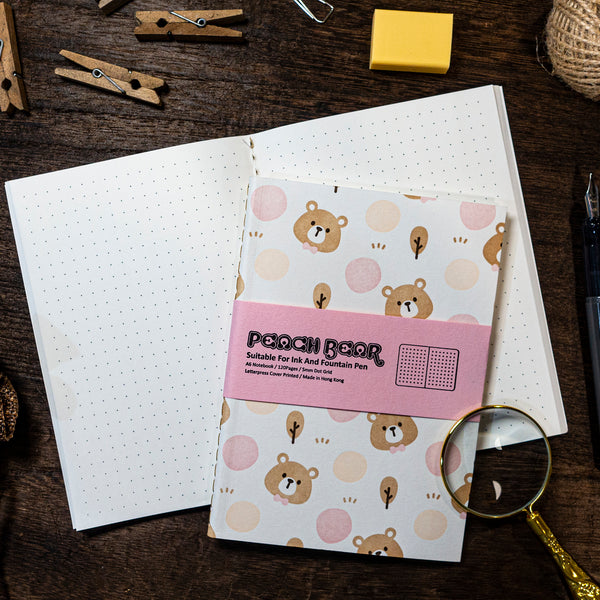 Letterpress A6 Notebook (120 pages - Bear)