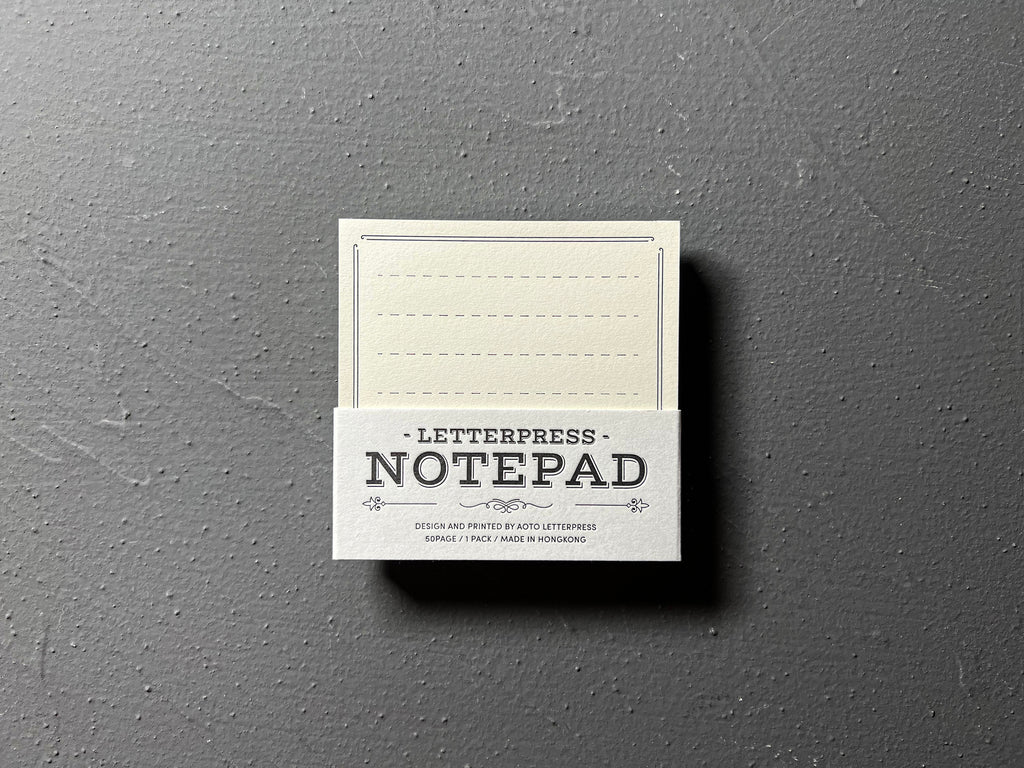 Letterpress Notepad (50 sheets - Natural White)