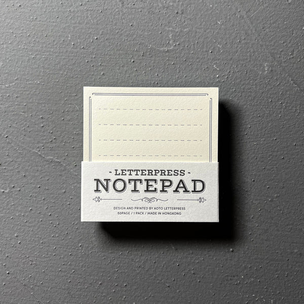Letterpress Notepad (50 sheets - Natural White)