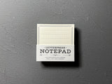 Letterpress Notepad (50 sheets - Natural White)