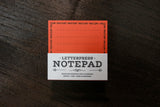 Letterpress Notepad (50 sheets - Orange)