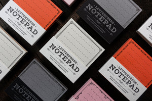 Letterpress Notepad (50 sheets - Grey)