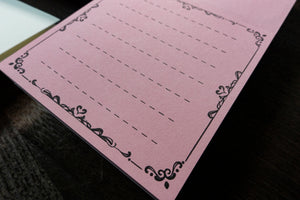 Letterpress Notepad (50 sheets - Pink)