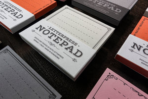 Letterpress Notepad (50 sheets - White)